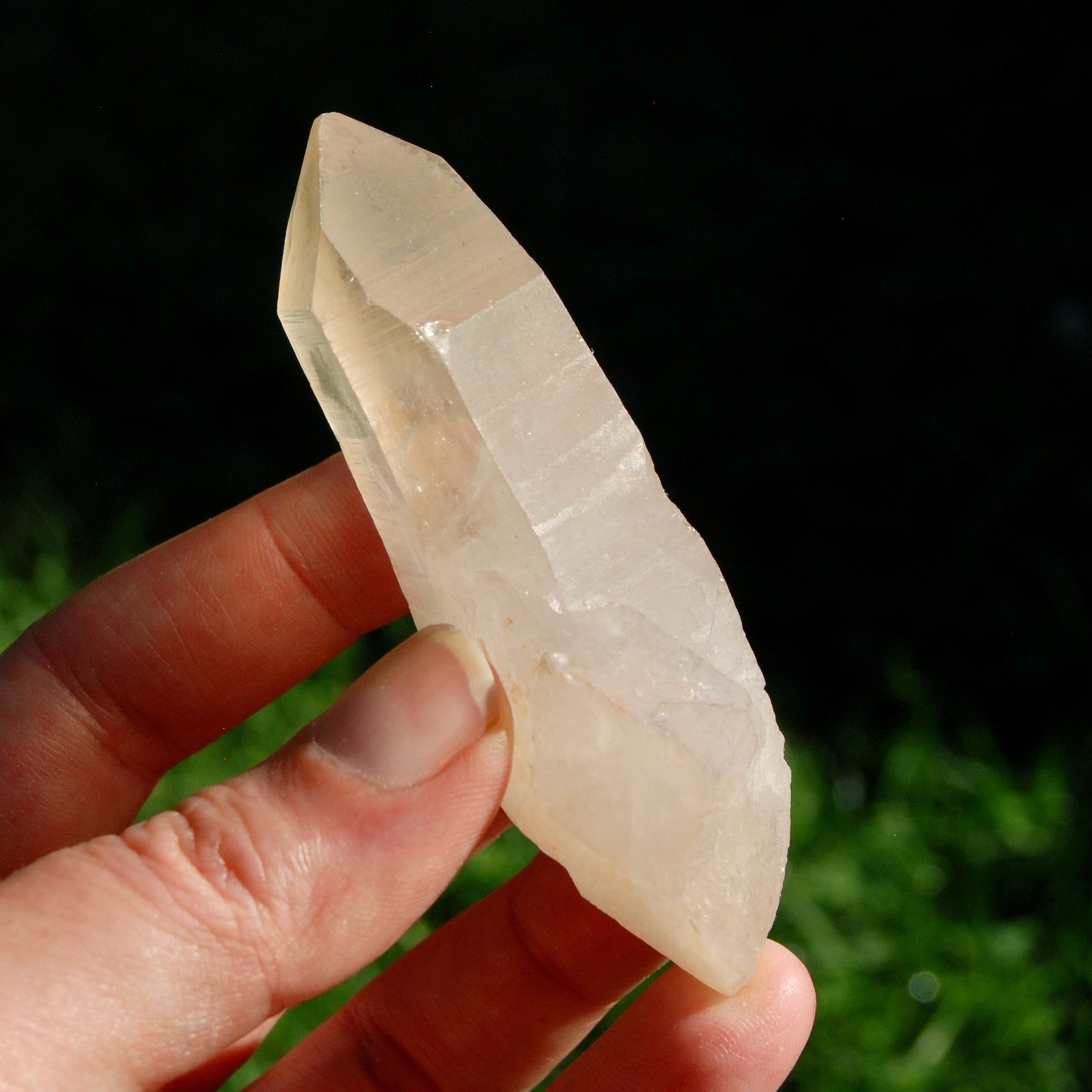Pink Shadow Smoky Lemurian Seed Quartz Crystal Self Healed, Brazil