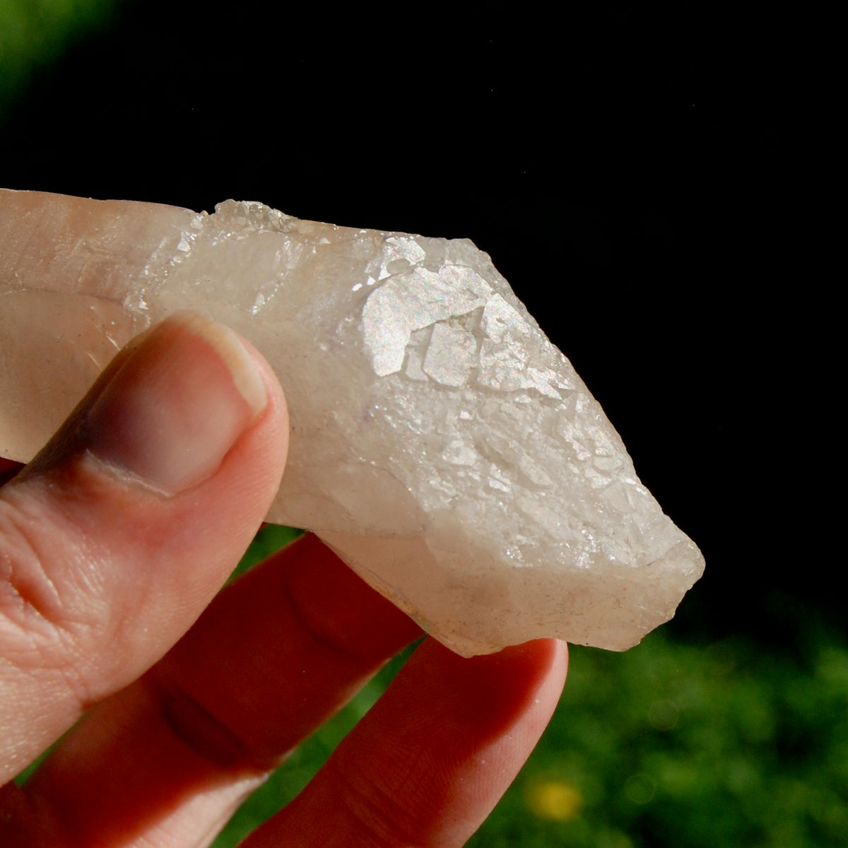 Pink Shadow Smoky Lemurian Seed Quartz Crystal Self Healed, Brazil