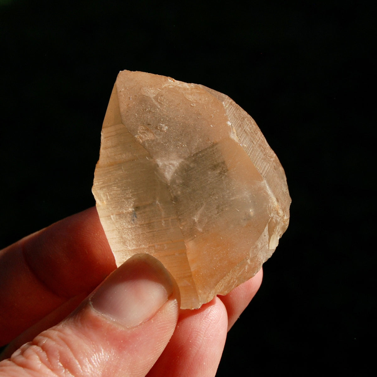 Peach Lemurian Seed Quartz Crystal