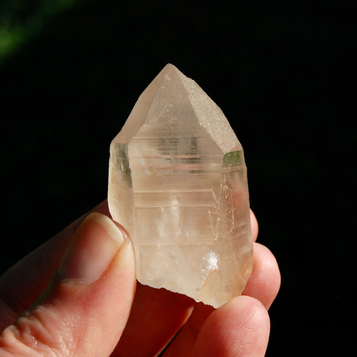 Record Keeper Pink Shadow Lemurian Seed Quartz Crystal, Brazil