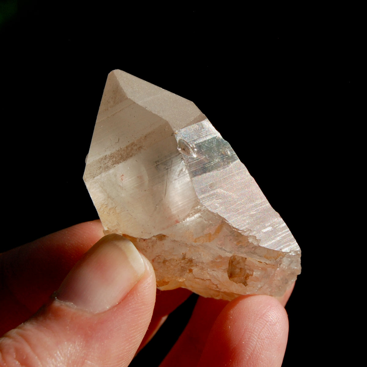 Record Keeper Pink Shadow Lemurian Seed Quartz Crystal, Brazil