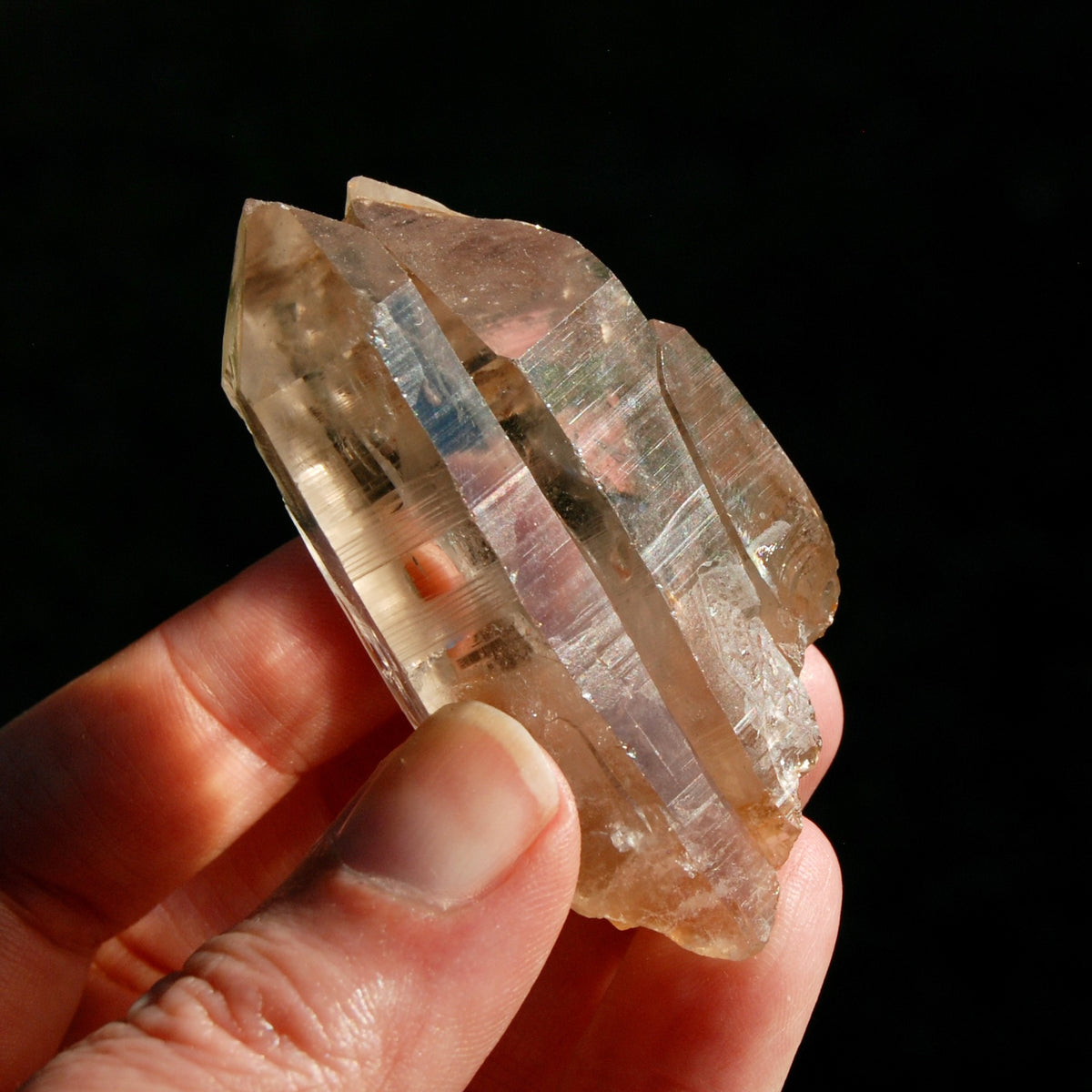 Tantric Twin Triplet Pink Shadow Lemurian Seed Quartz Crystal Starbrary