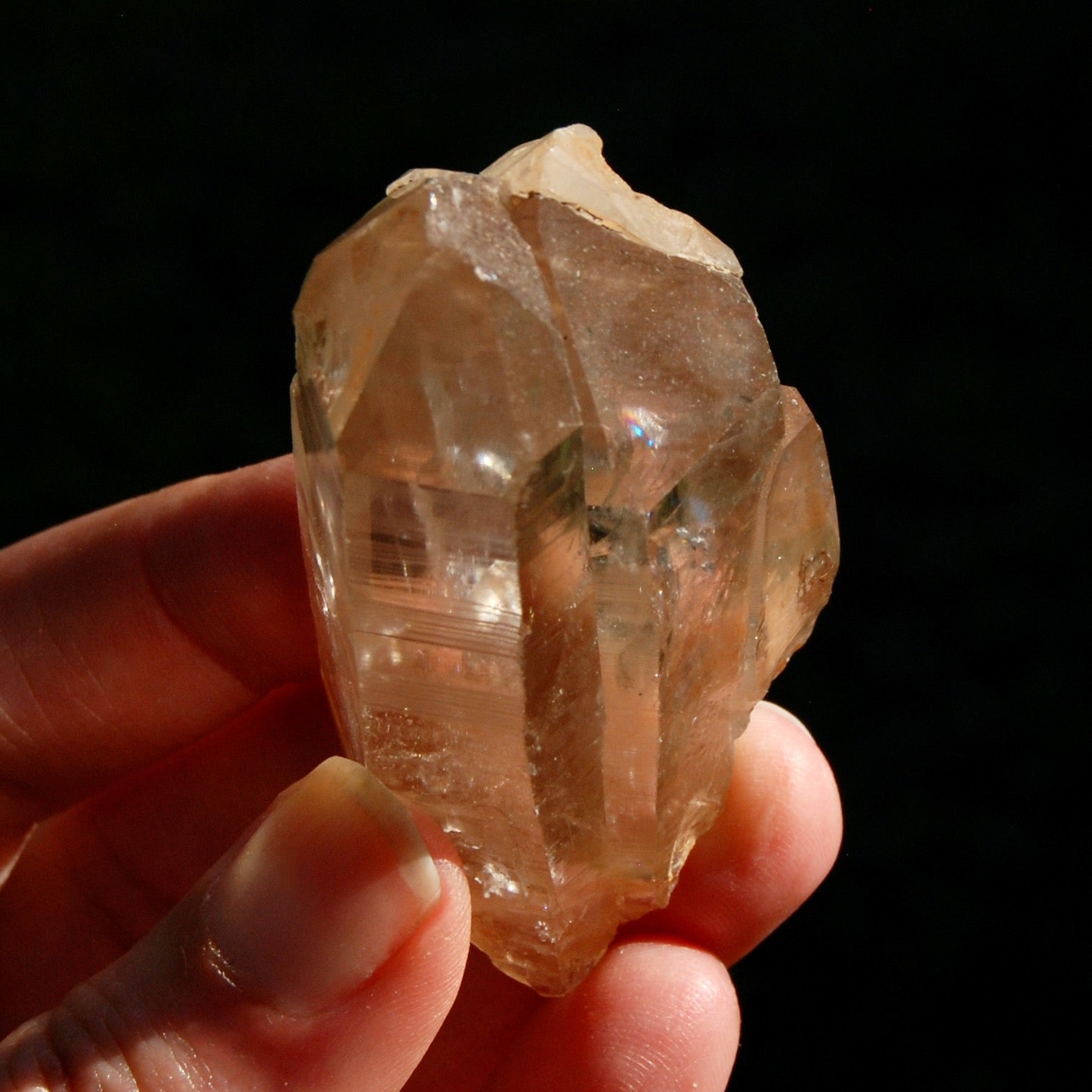 Tantric Twin Triplet Pink Shadow Lemurian Seed Quartz Crystal Starbrary