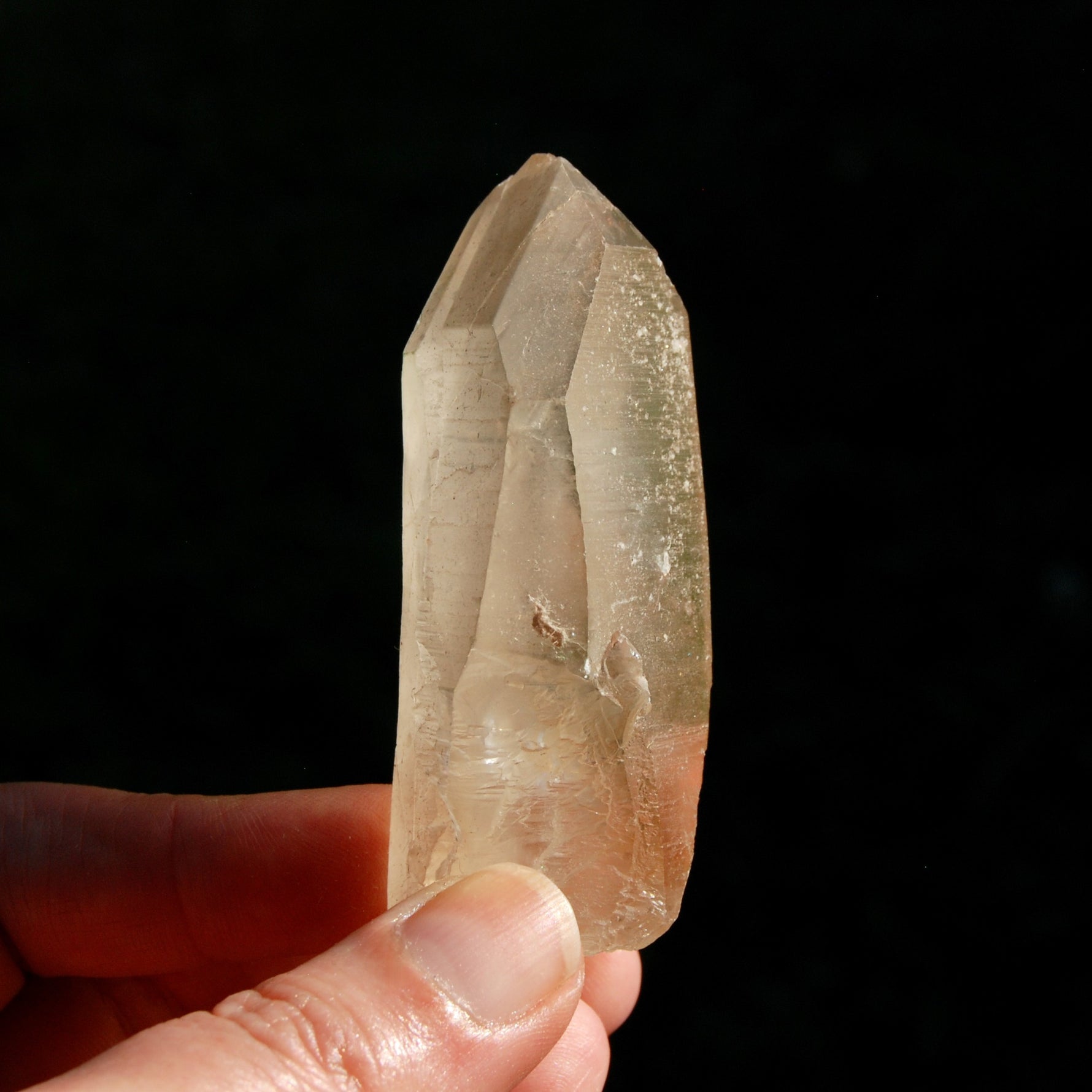 Isis Face Tantric Twin Pink Shadow Lemurian Seed Quartz Crystal, Record Keeper Lemurian Starbrary