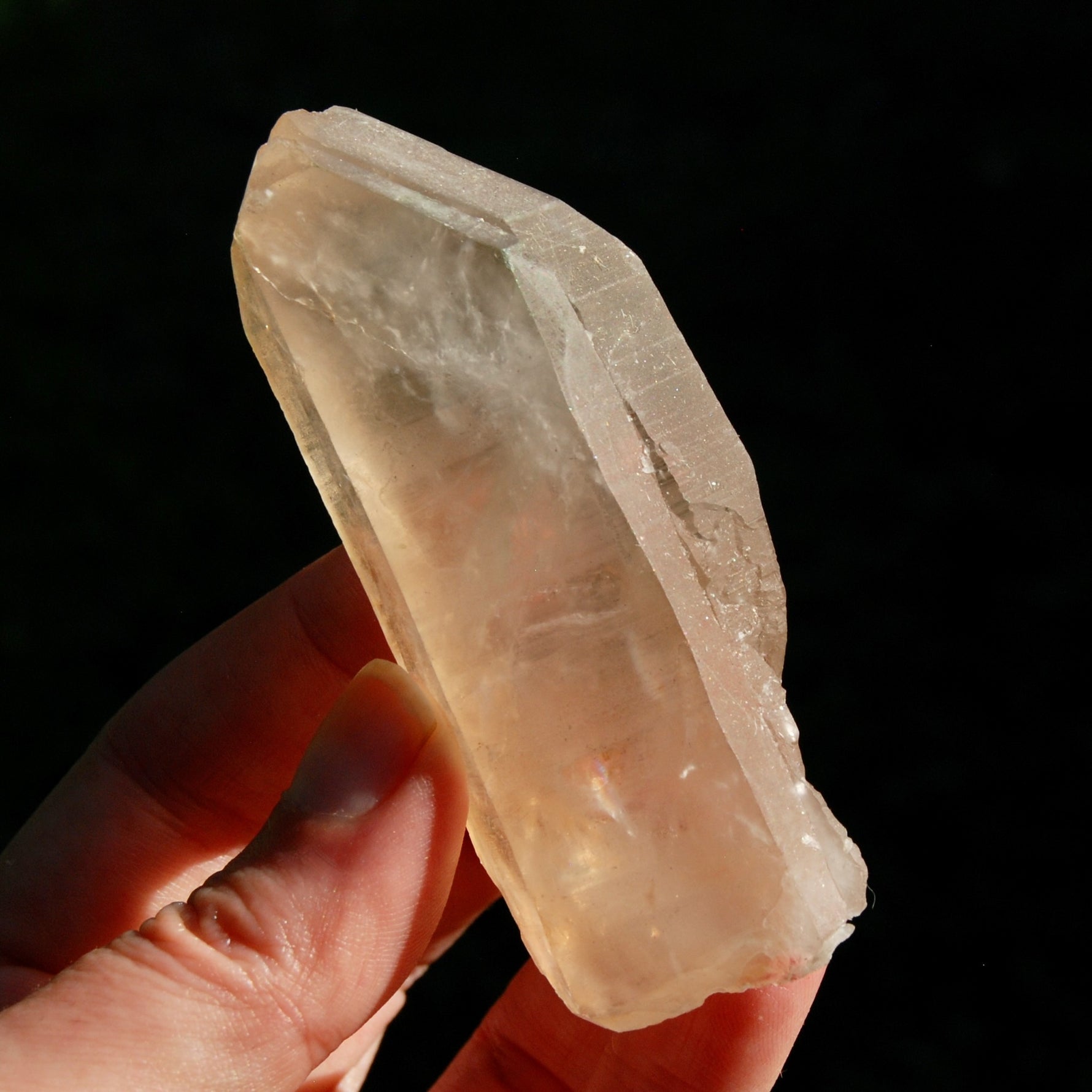 Isis Face Tantric Twin Pink Shadow Lemurian Seed Quartz Crystal, Record Keeper Lemurian Starbrary