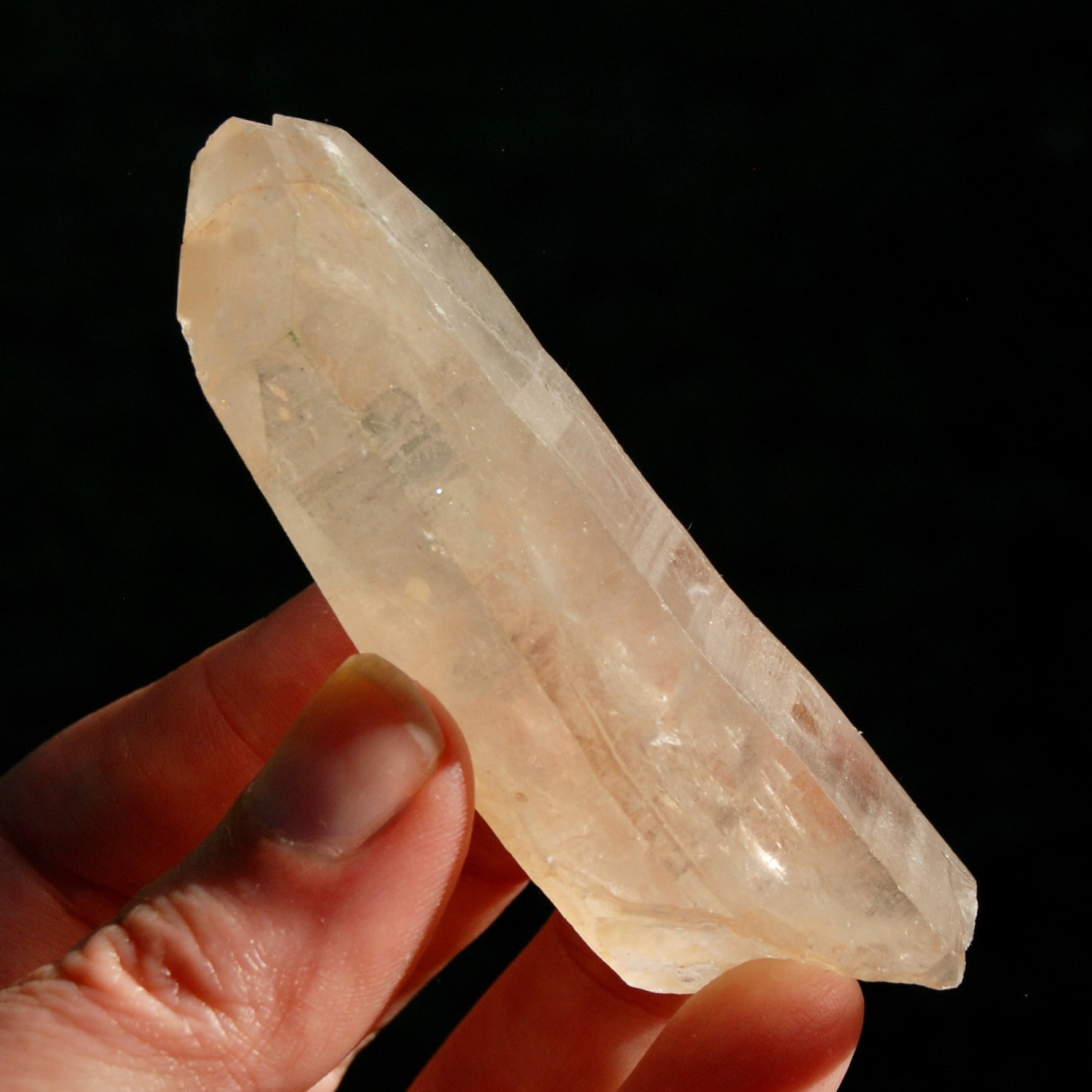 Isis Face Tantric Twin Pink Shadow Lemurian Seed Quartz Crystal, Record Keeper Lemurian Starbrary