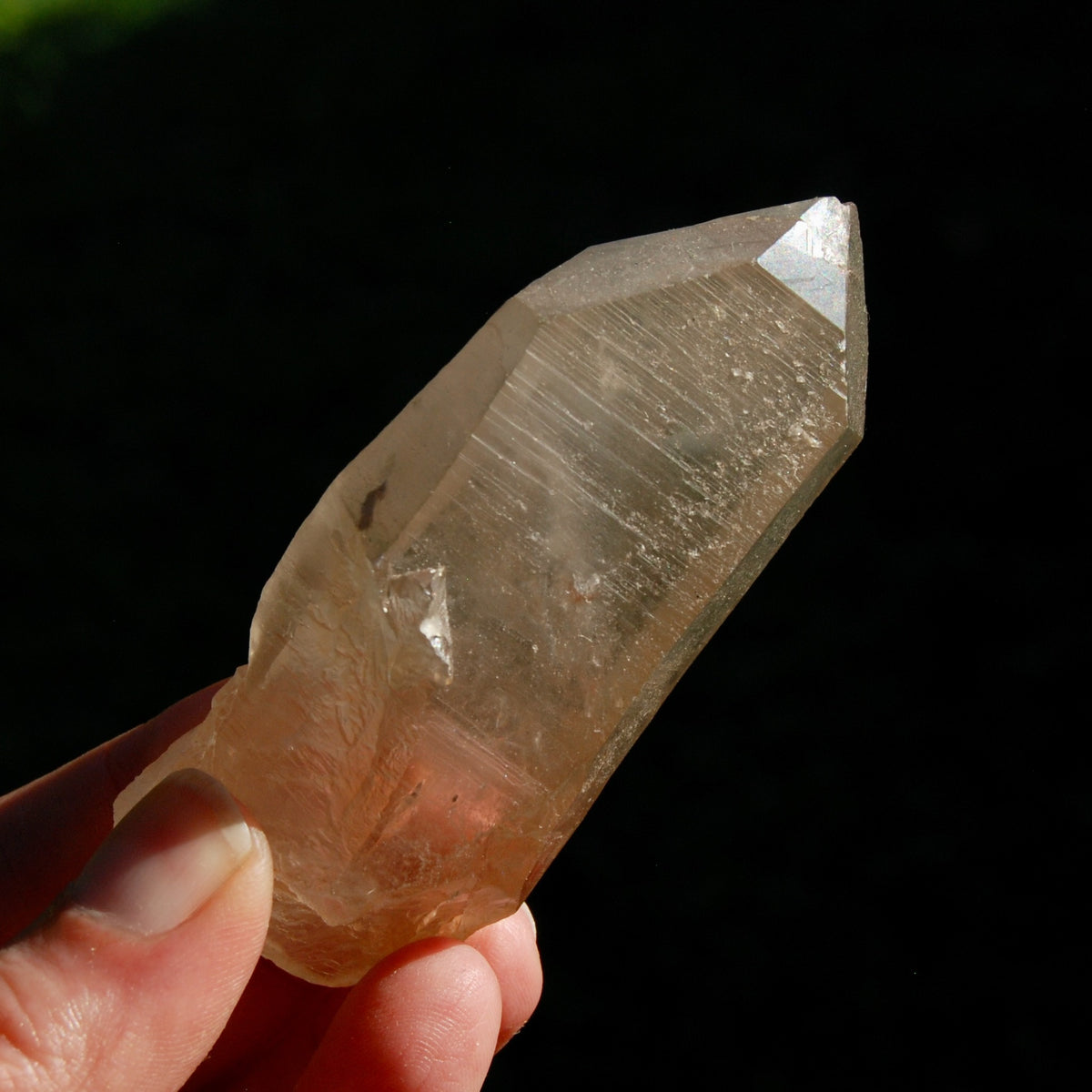 Isis Face Tantric Twin Pink Shadow Lemurian Seed Quartz Crystal, Record Keeper Lemurian Starbrary