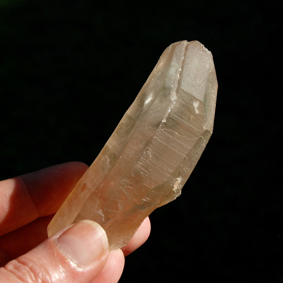 Isis Face Tantric Twin Pink Shadow Lemurian Seed Quartz Crystal, Record Keeper Lemurian Starbrary