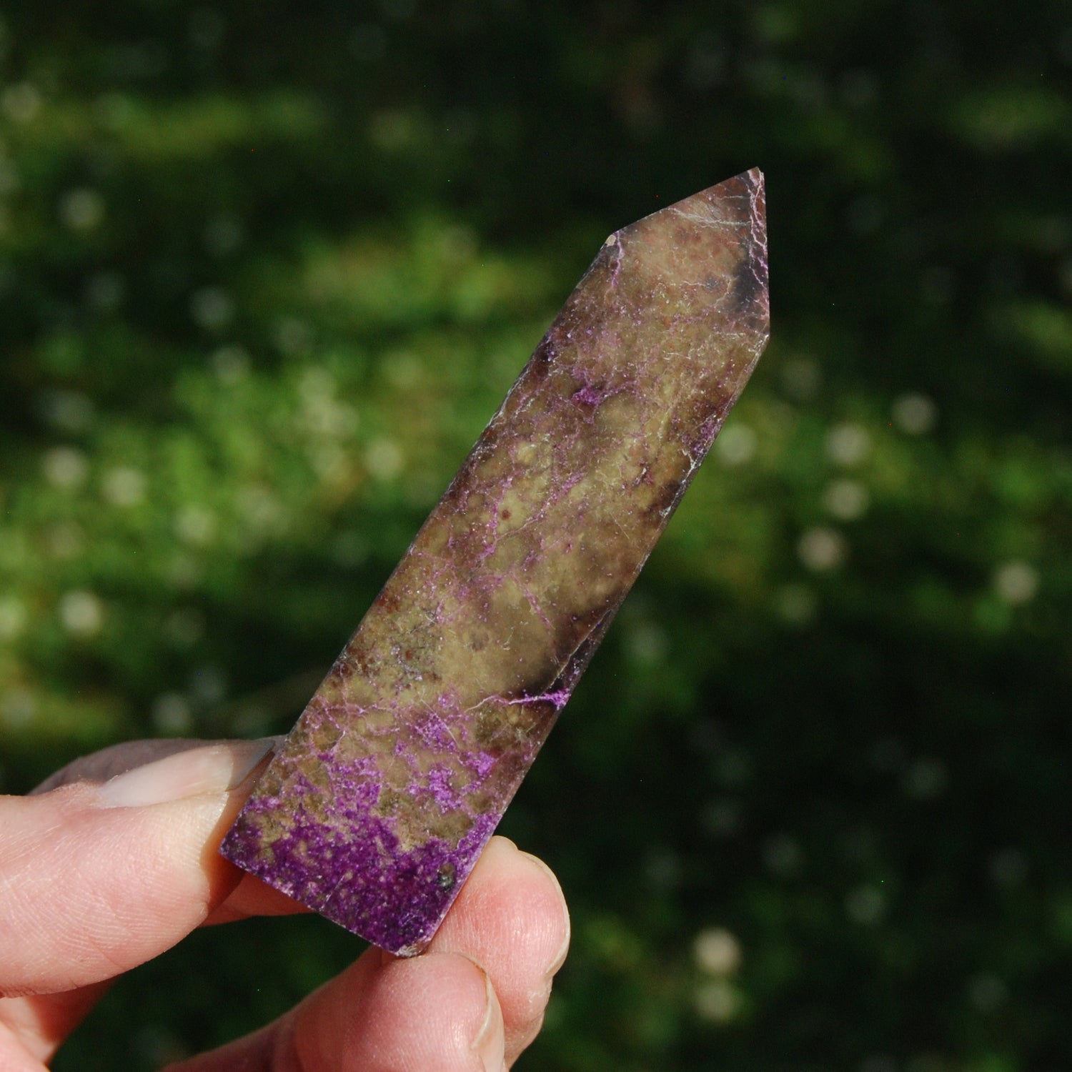 Atlantisite Stichtite Serpentine Crystal Tower, Atlantasite crystal tower