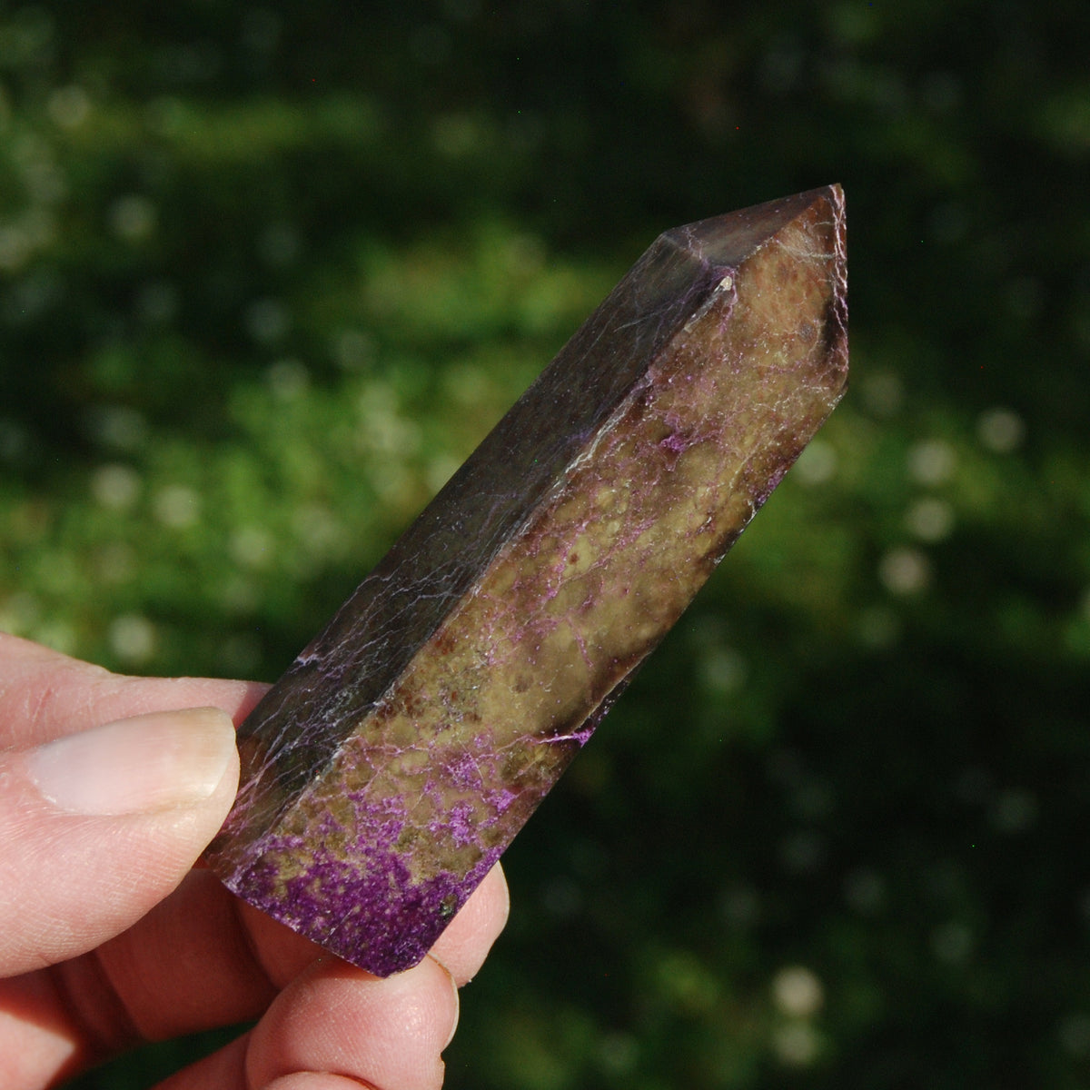 Atlantisite Stichtite Serpentine Crystal Tower, Atlantasite crystal tower