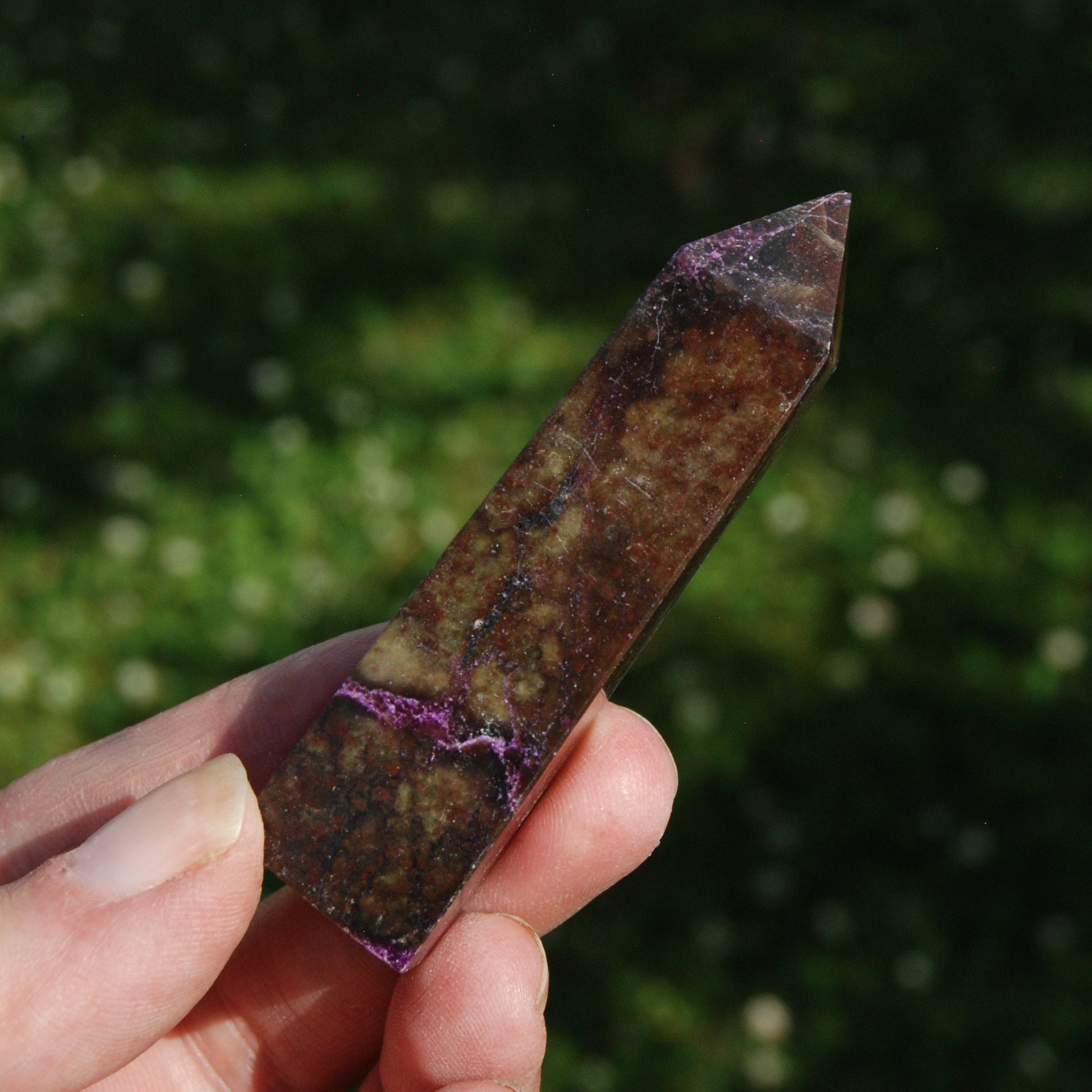 Atlantisite Stichtite Serpentine Crystal Tower, Atlantasite crystal tower