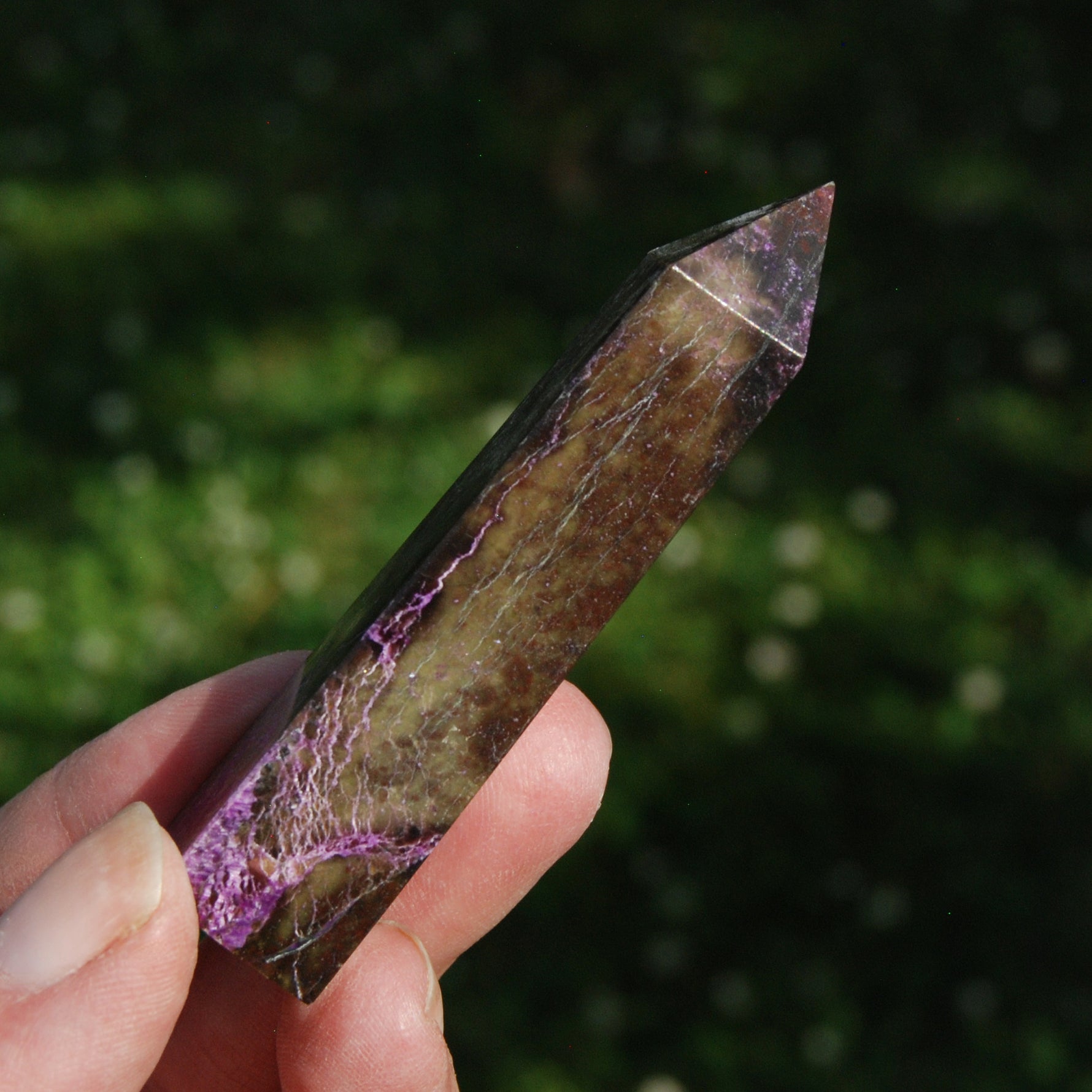 Atlantisite Stichtite Serpentine Crystal Tower, Atlantasite crystal tower