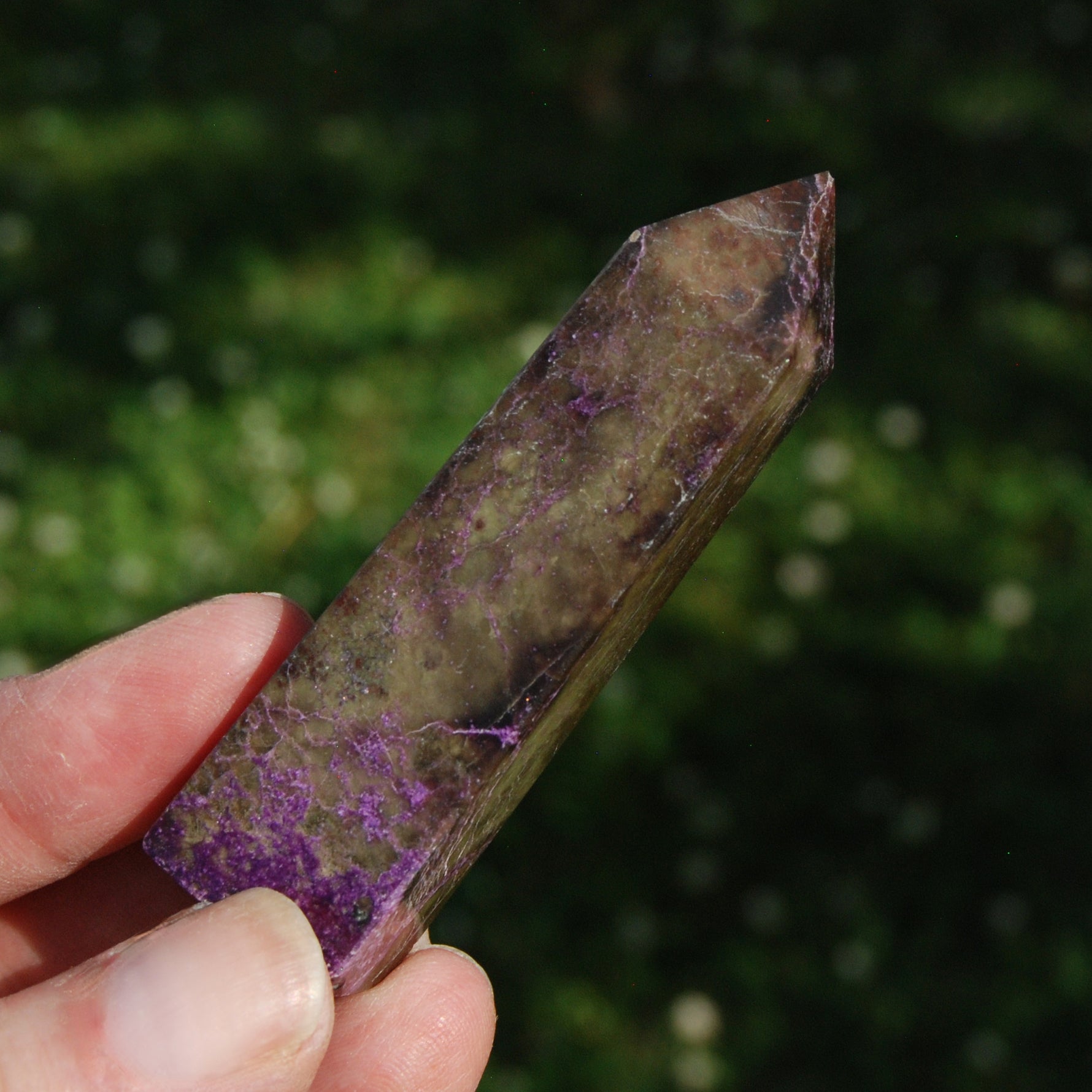 Atlantisite Stichtite Serpentine Crystal Tower, Atlantasite crystal tower
