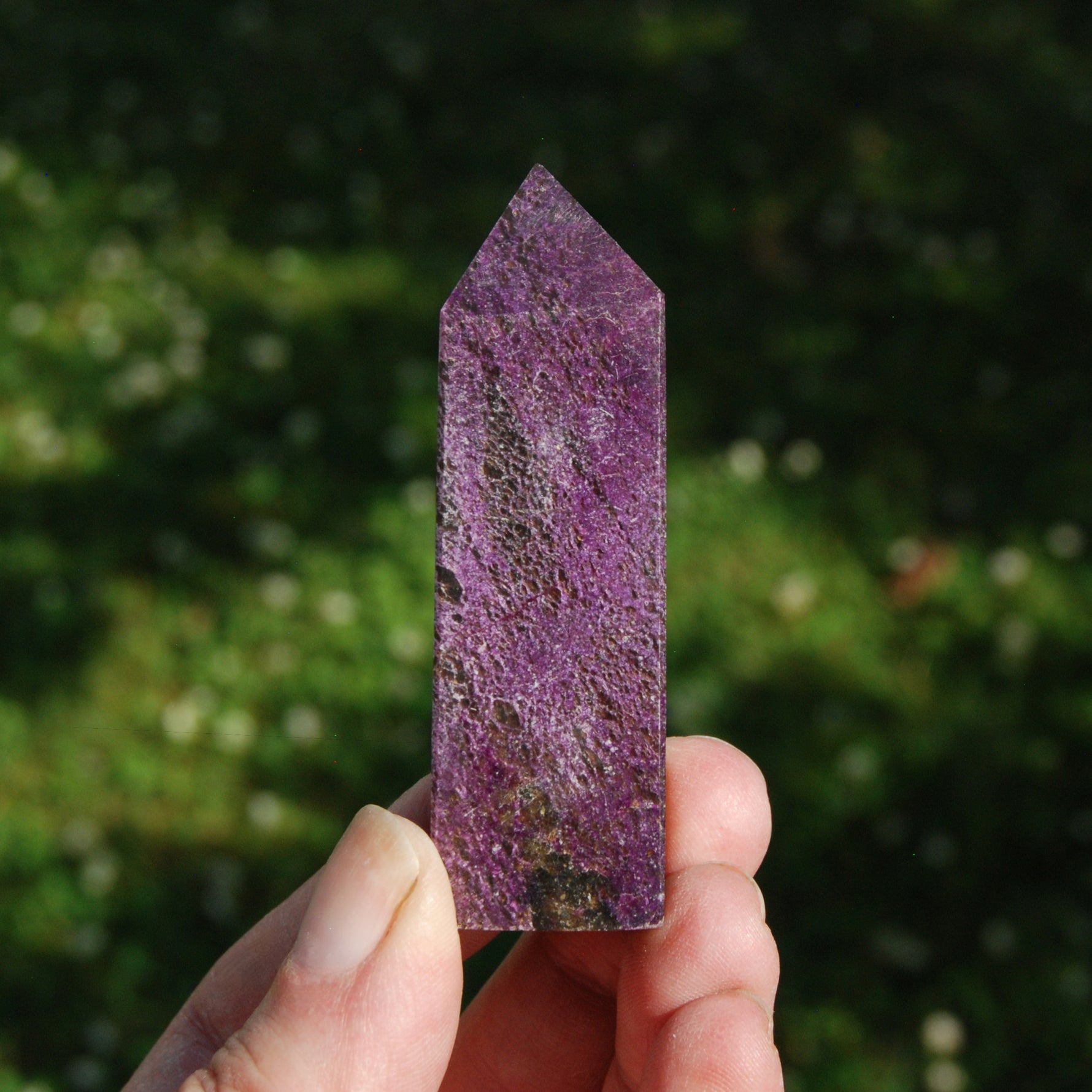 Atlantisite Stichtite Serpentine Crystal Tower, Atlantasite crystal tower