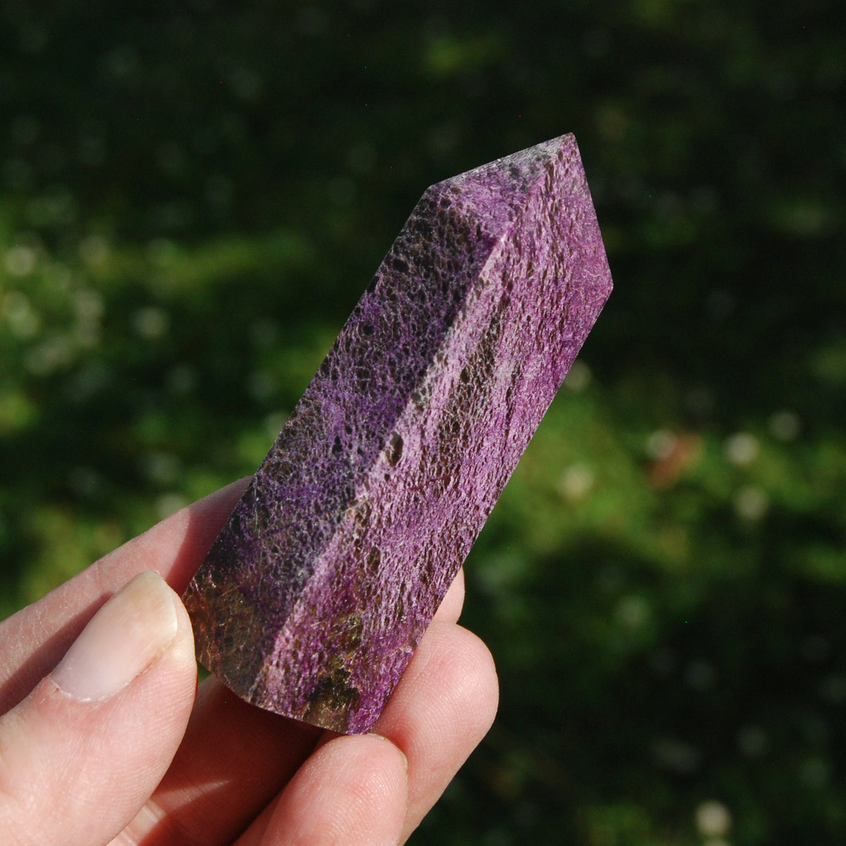 Atlantisite Stichtite Serpentine Crystal Tower, Atlantasite crystal tower