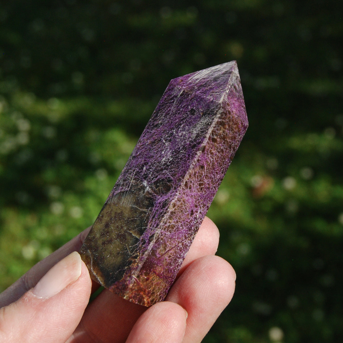 Atlantisite Stichtite Serpentine Crystal Tower, Atlantasite crystal tower
