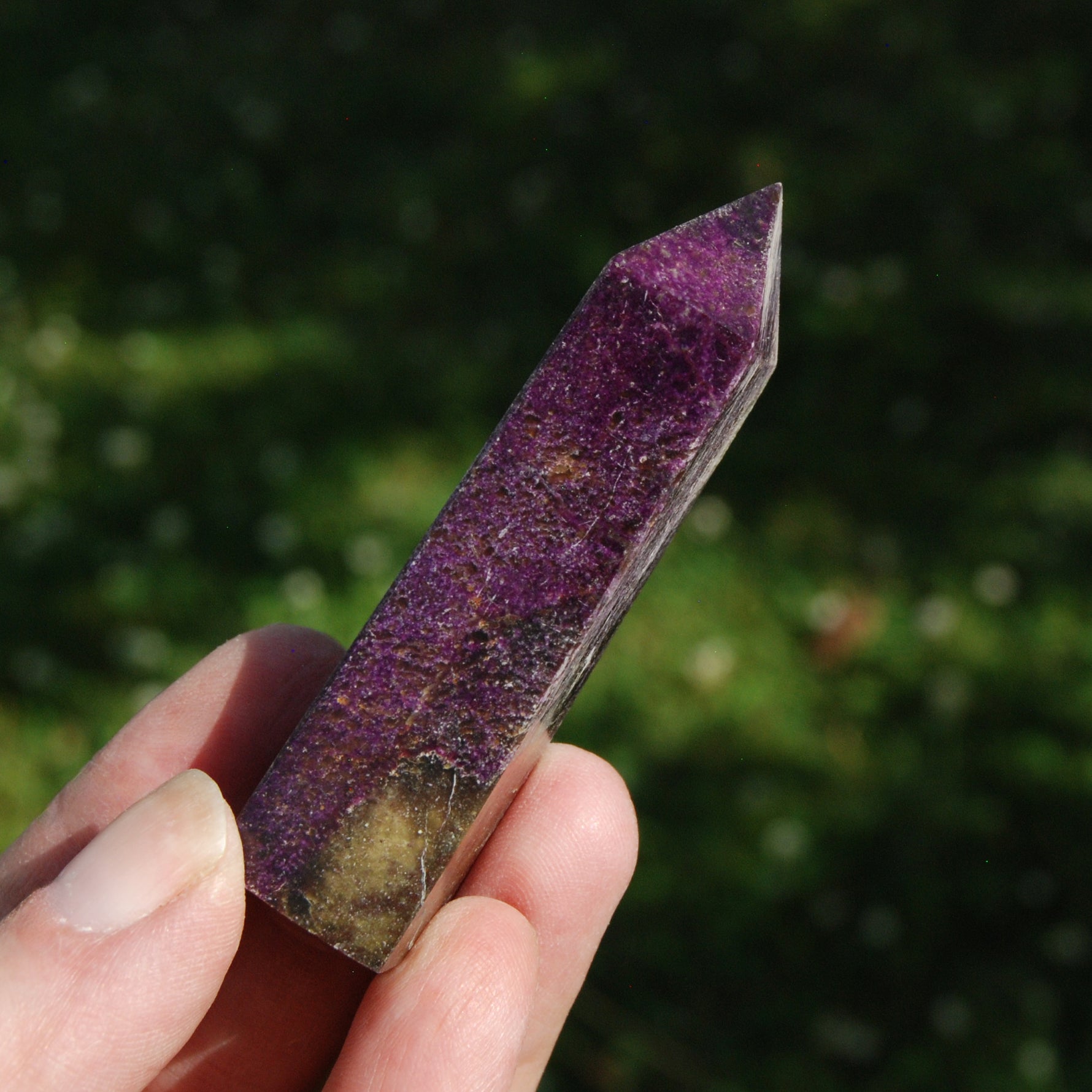 Atlantisite Stichtite Serpentine Crystal Tower, Atlantasite crystal tower
