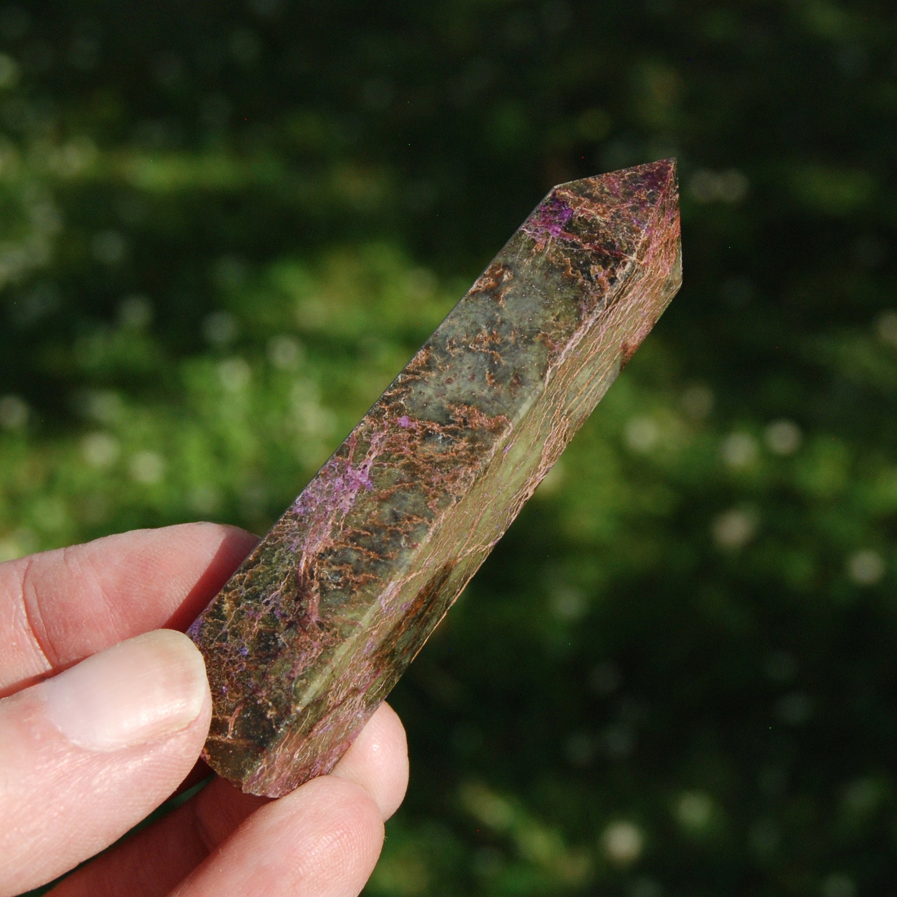 Atlantisite Crystal Tower, Atlantasite Stichtite Serpentine Crystal Tower