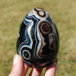 Sardonyx Crystal Egg, Sulemani Agate Egg, Eye of Shiva Egg
