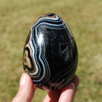 Sardonyx Crystal Egg, Sulemani Agate Egg, Eye of Shiva Egg