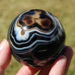 Sardonyx Crystal Egg, Sulemani Agate Egg, Eye of Shiva Egg