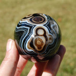 Sardonyx Crystal Egg, Sulemani Agate Egg, Eye of Shiva Egg