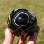 Sardonyx Crystal Egg, Sulemani Agate Egg, Eye of Shiva Egg