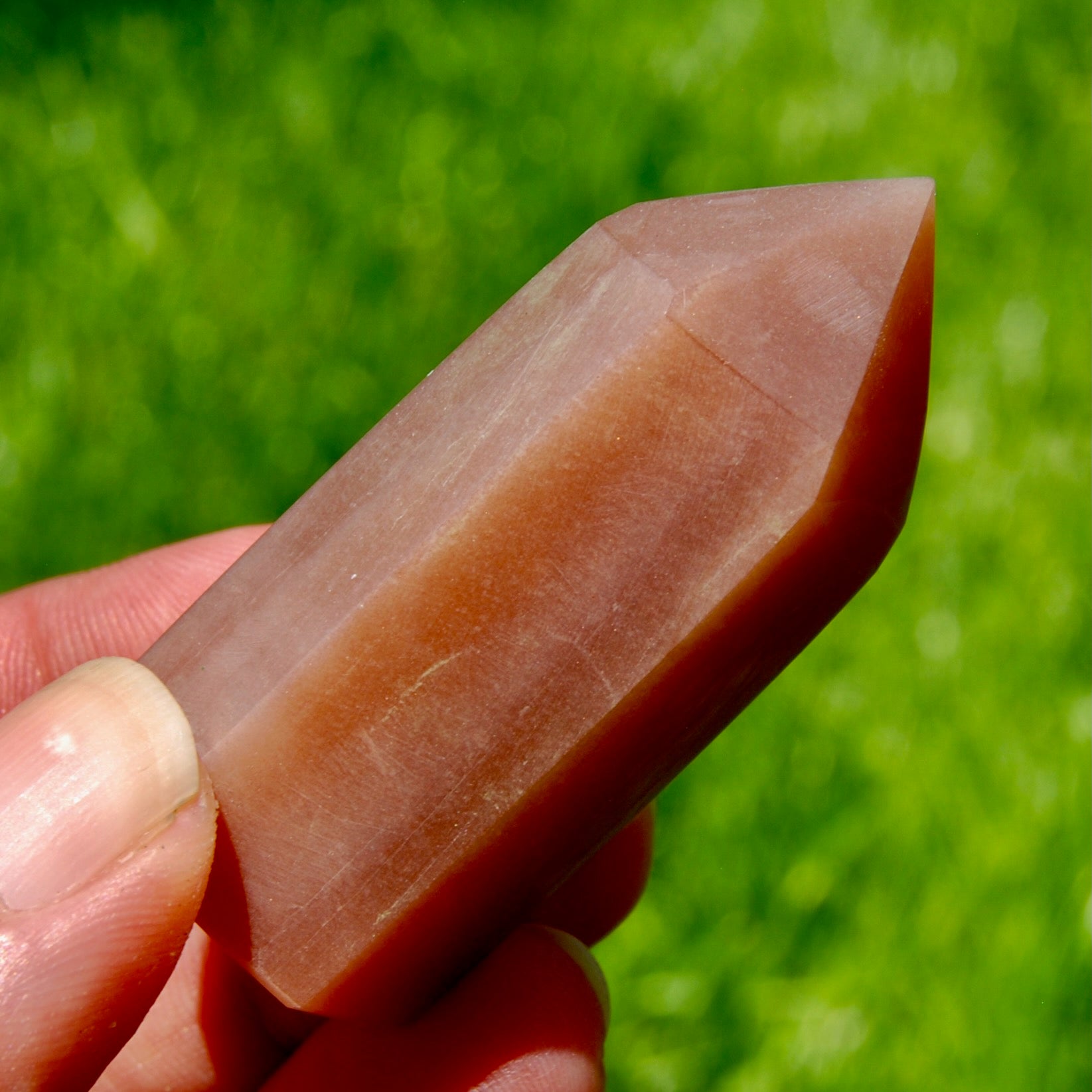 AAA Sunstone Crystal Tower - 2.1in 48g Top Quality Gem Sunstone Polished Point 