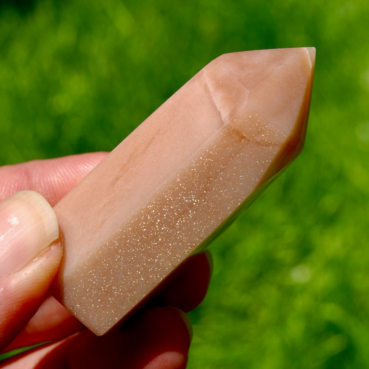 AAA Sunstone Crystal Tower - 2.25in 47g Top Quality Gem Sunstone Polished Point a12