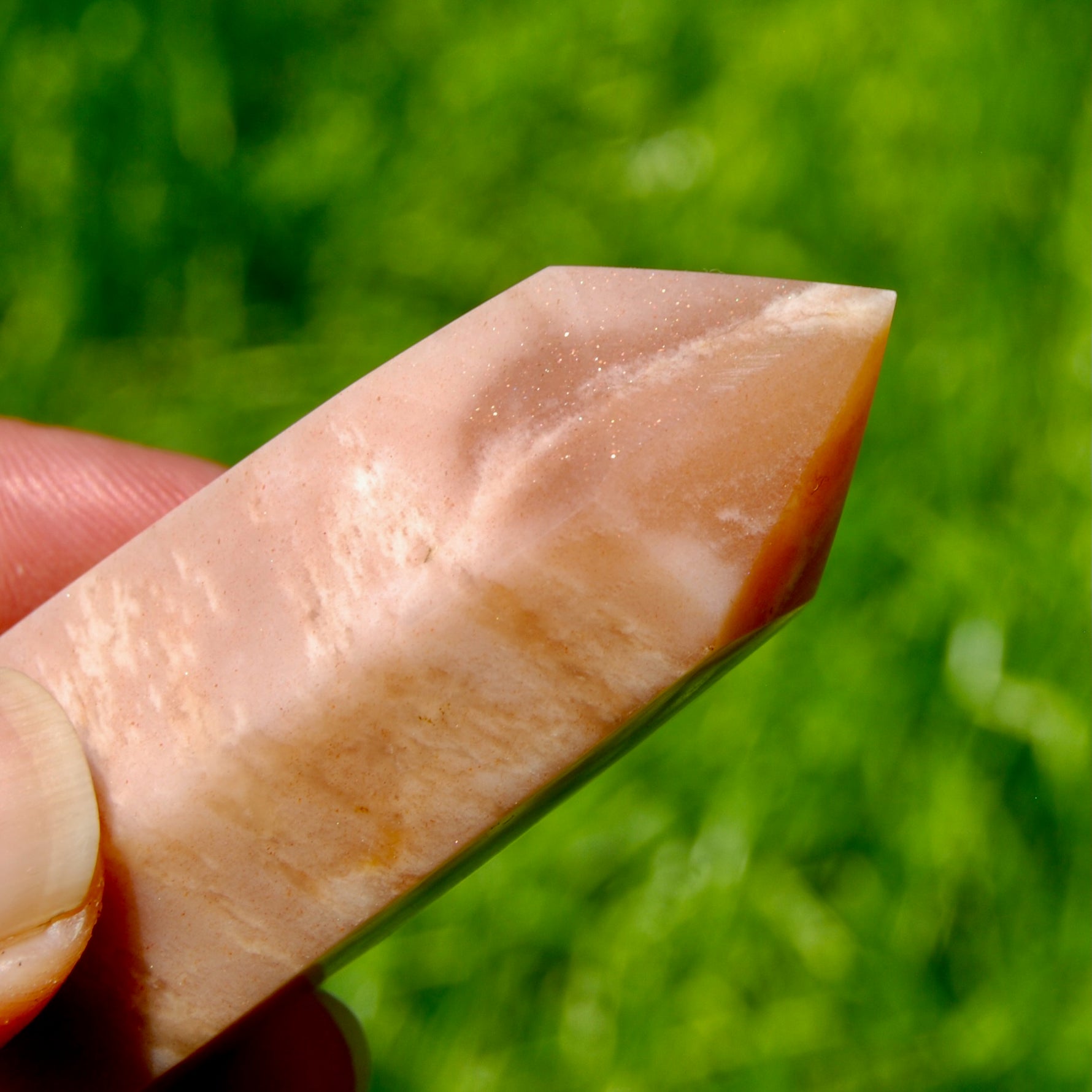 AAA Sunstone Crystal Tower - 2.25in 47g Top Quality Gem Sunstone Polished Point a12