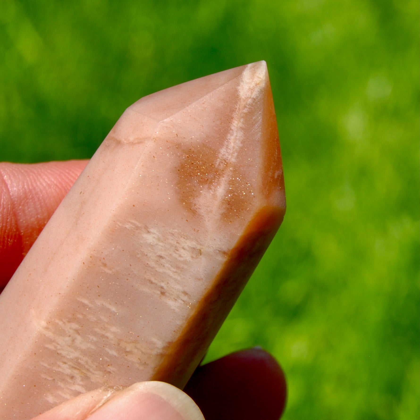 AAA Sunstone Crystal Tower - 2.25in 47g Top Quality Gem Sunstone Polished Point a12
