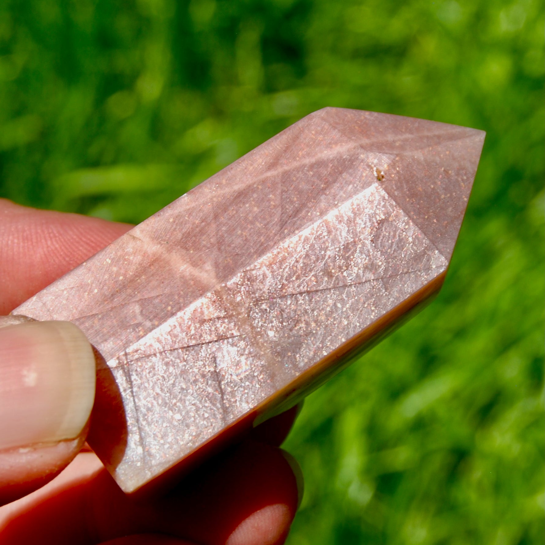 AAA Sunstone Crystal Tower - 2.1in 54g Top Quality Gem Sunstone Polished Point 