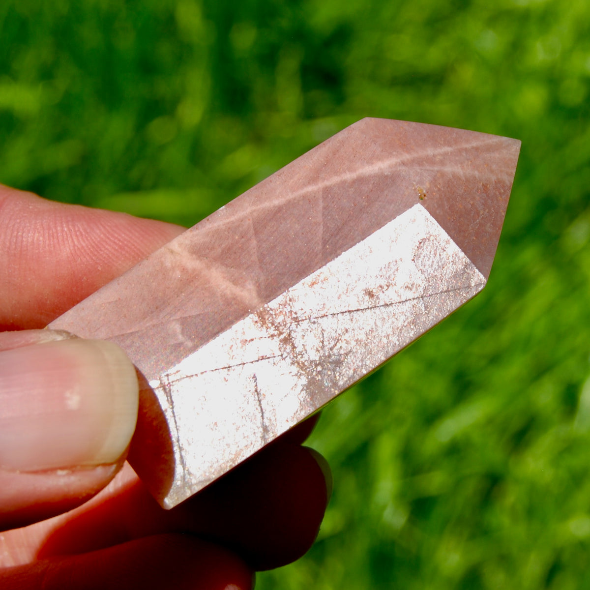 AAA Sunstone Crystal Tower - 2.1in 54g Top Quality Gem Sunstone Polished Point 