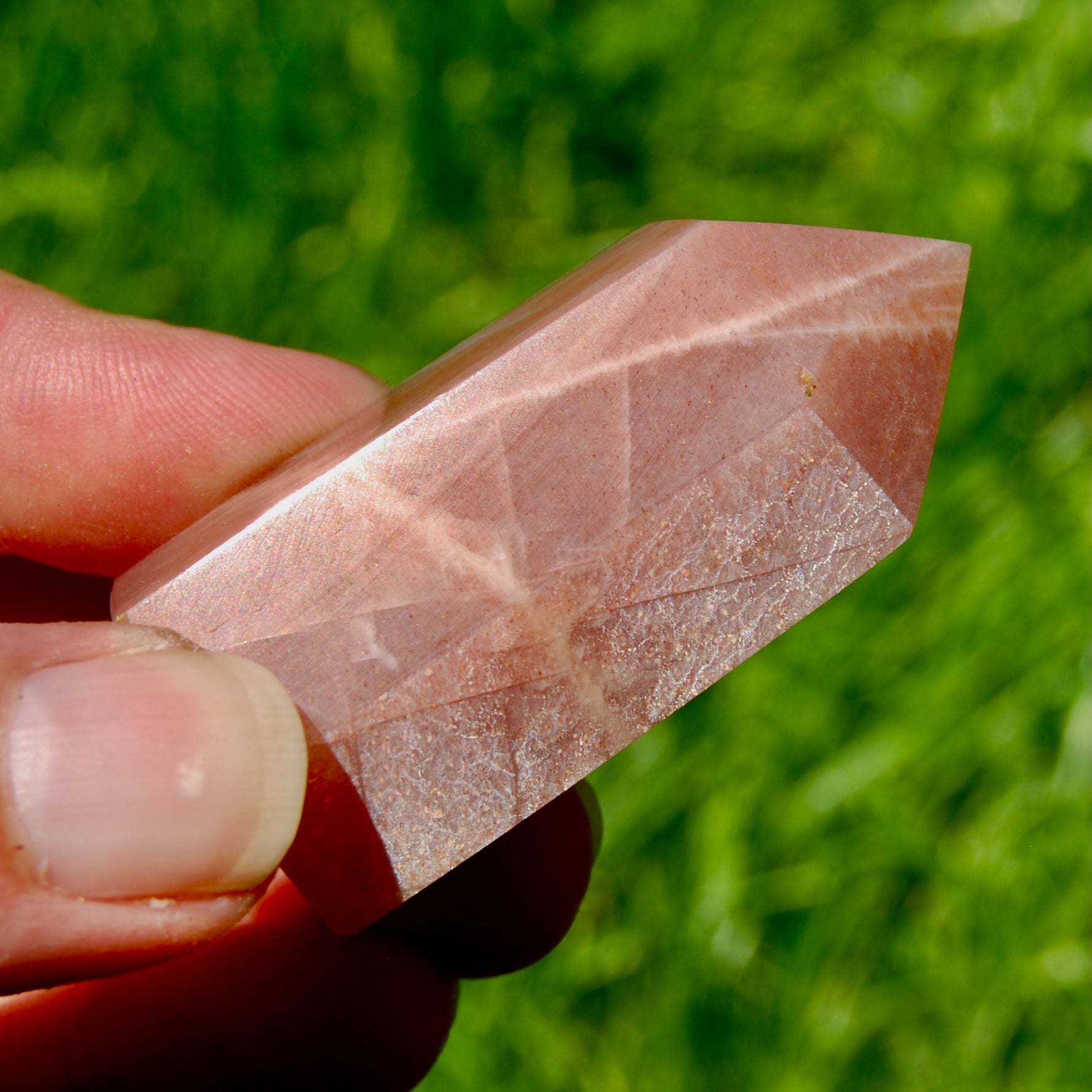 AAA Sunstone Crystal Tower - 2.1in 54g Top Quality Gem Sunstone Polished Point 