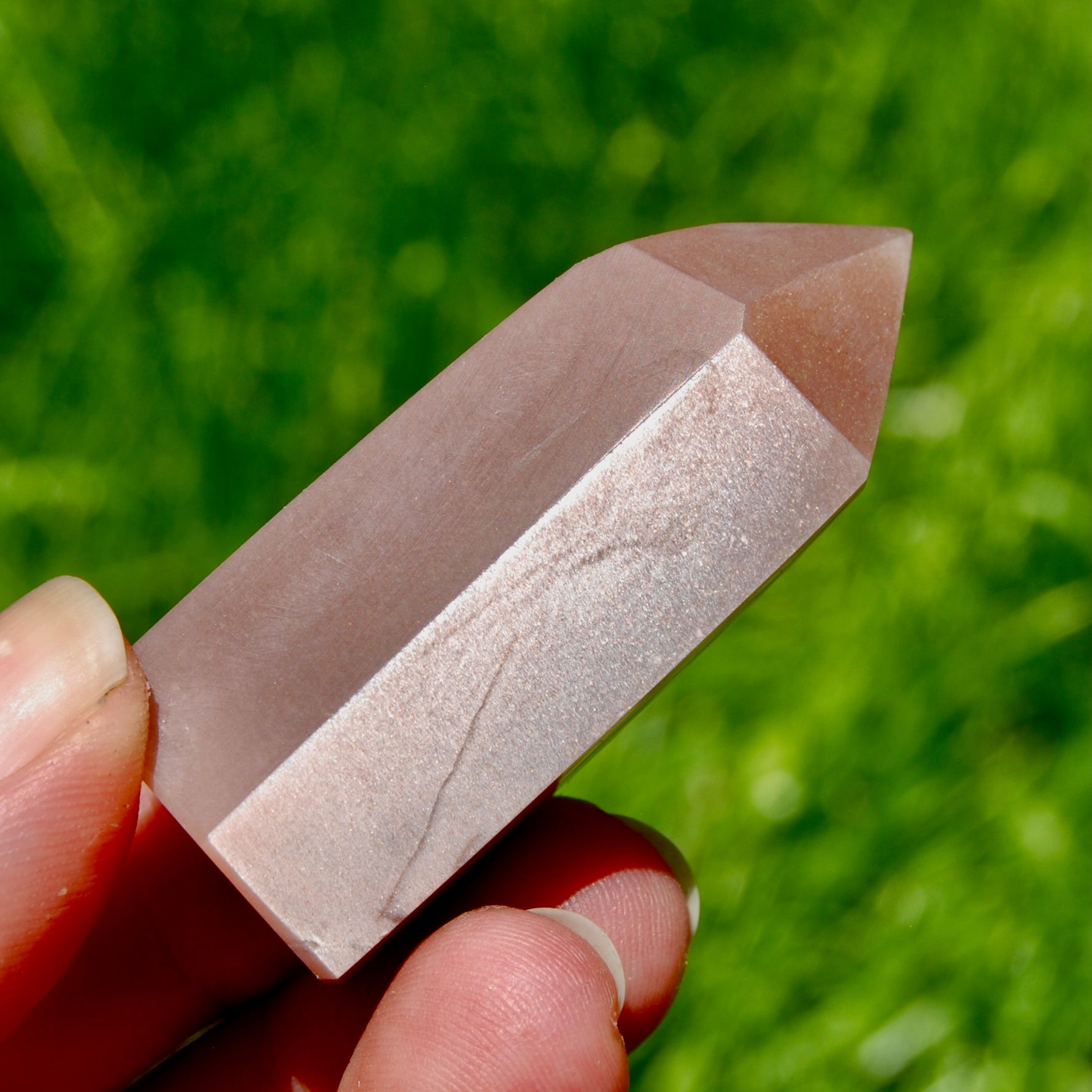 AAA Sunstone Crystal Tower - 2.1in 48g Top Quality Gem Sunstone Polished Point 