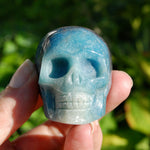 Trolleite Lepidolite Crystal Skull 2in - Stone of Spiritual Awakening