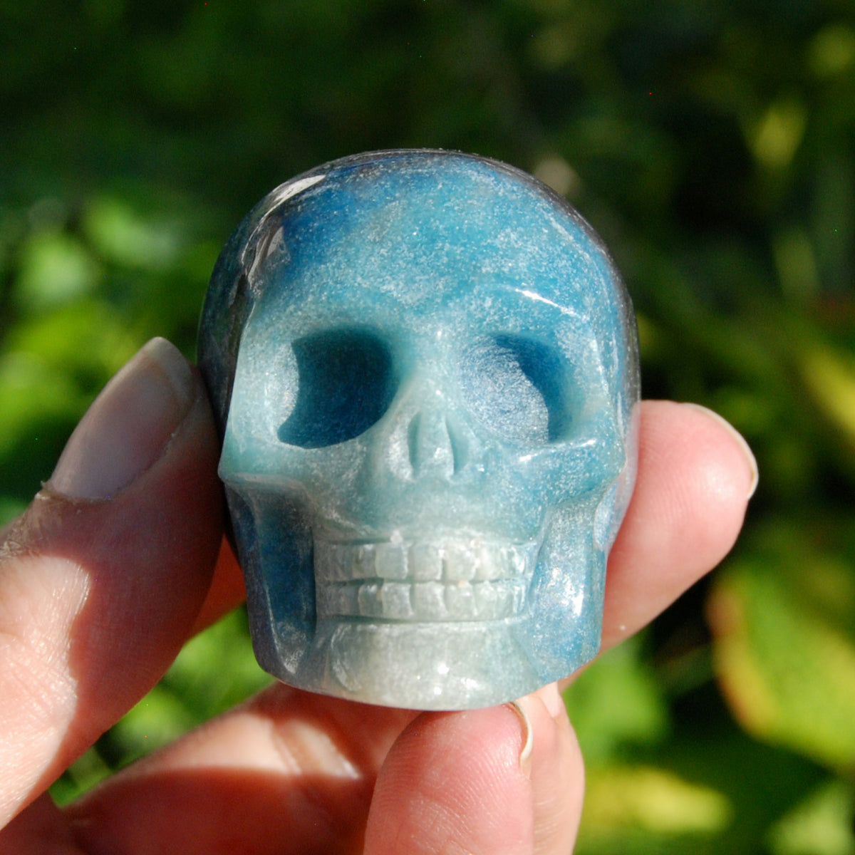Trolleite Lepidolite Crystal Skull 2in - Stone of Spiritual Awakening