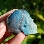 Trolleite Lepidolite Crystal Skull 2in - Stone of Spiritual Awakening