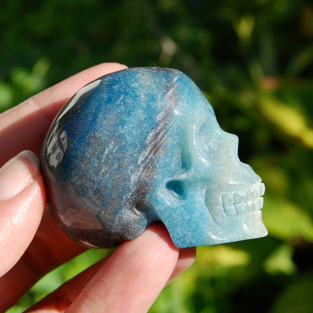 Trolleite Lepidolite Crystal Skull 2in - Stone of Spiritual Awakening