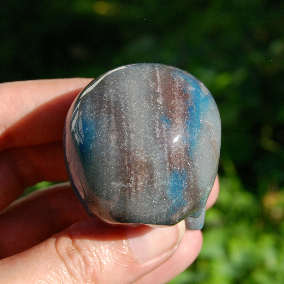 Trolleite Lepidolite Crystal Skull - 2in Stone of Spiritual Awakening