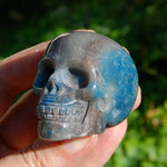 Trolleite Lepidolite Crystal Skull - 2in Stone of Spiritual Awakening