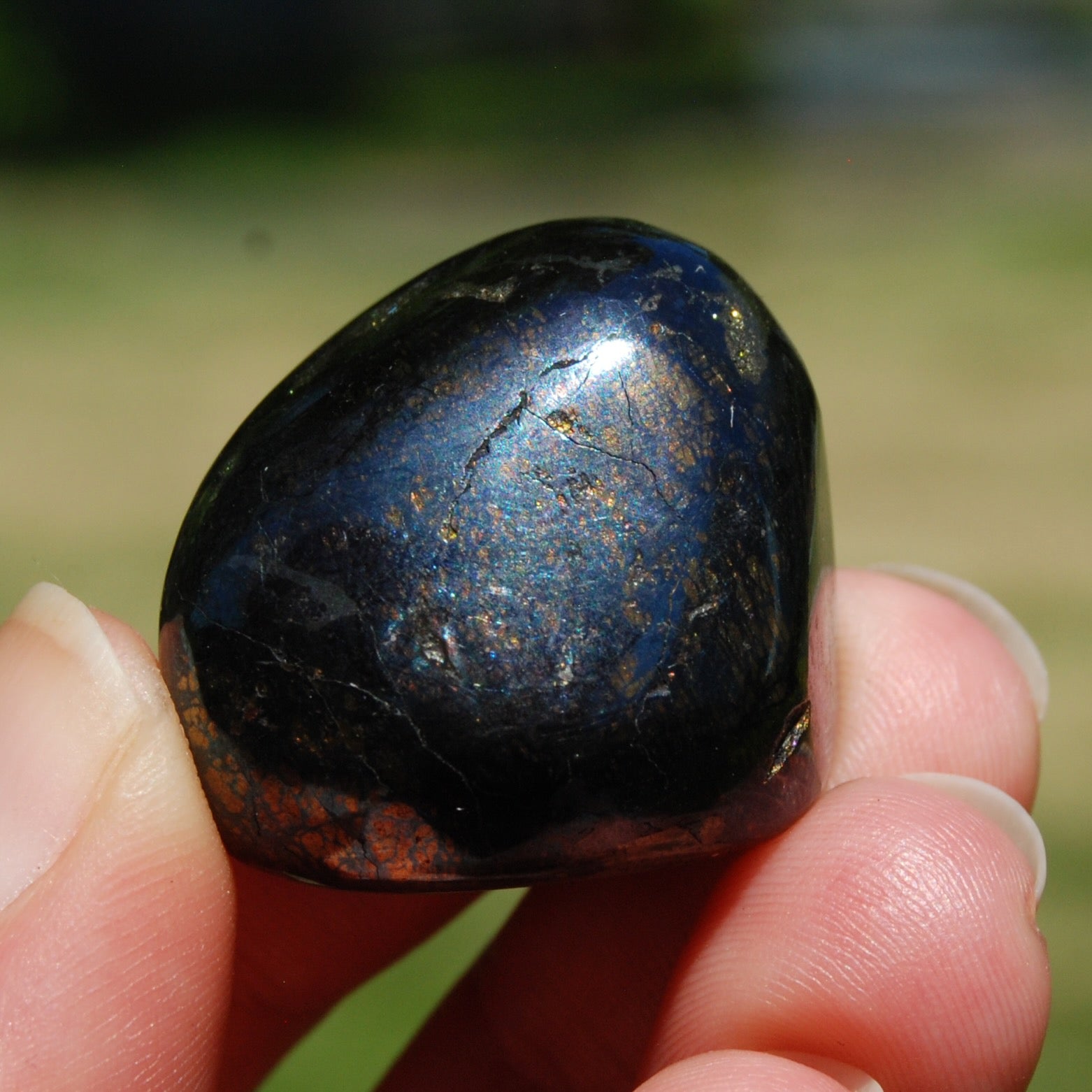 Covellite Crystal Tumbled Stone