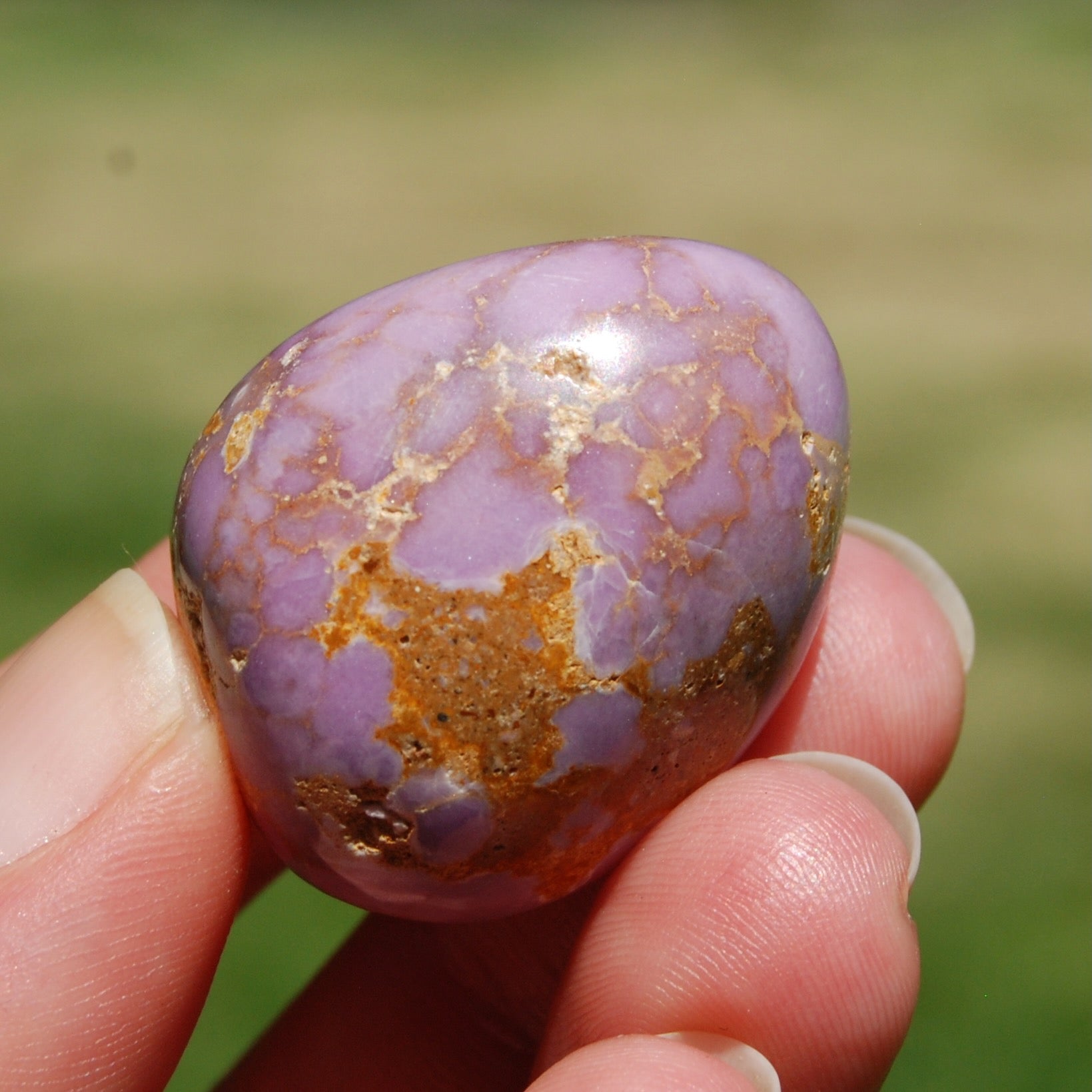 Phosphosiderite Crystal Tumbled Stone