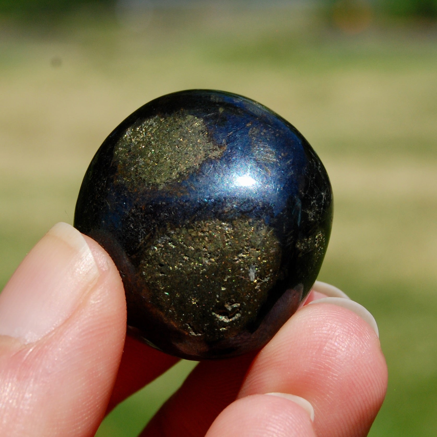 Covellite Crystal Tumbled Stone
