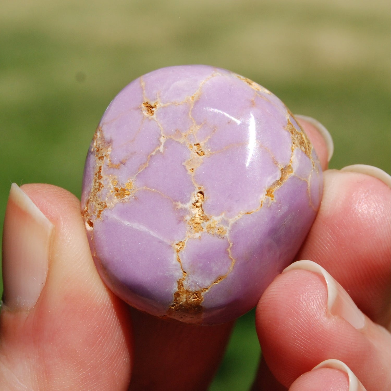 Phosphosiderite Crystal Tumbled Stone, Peru