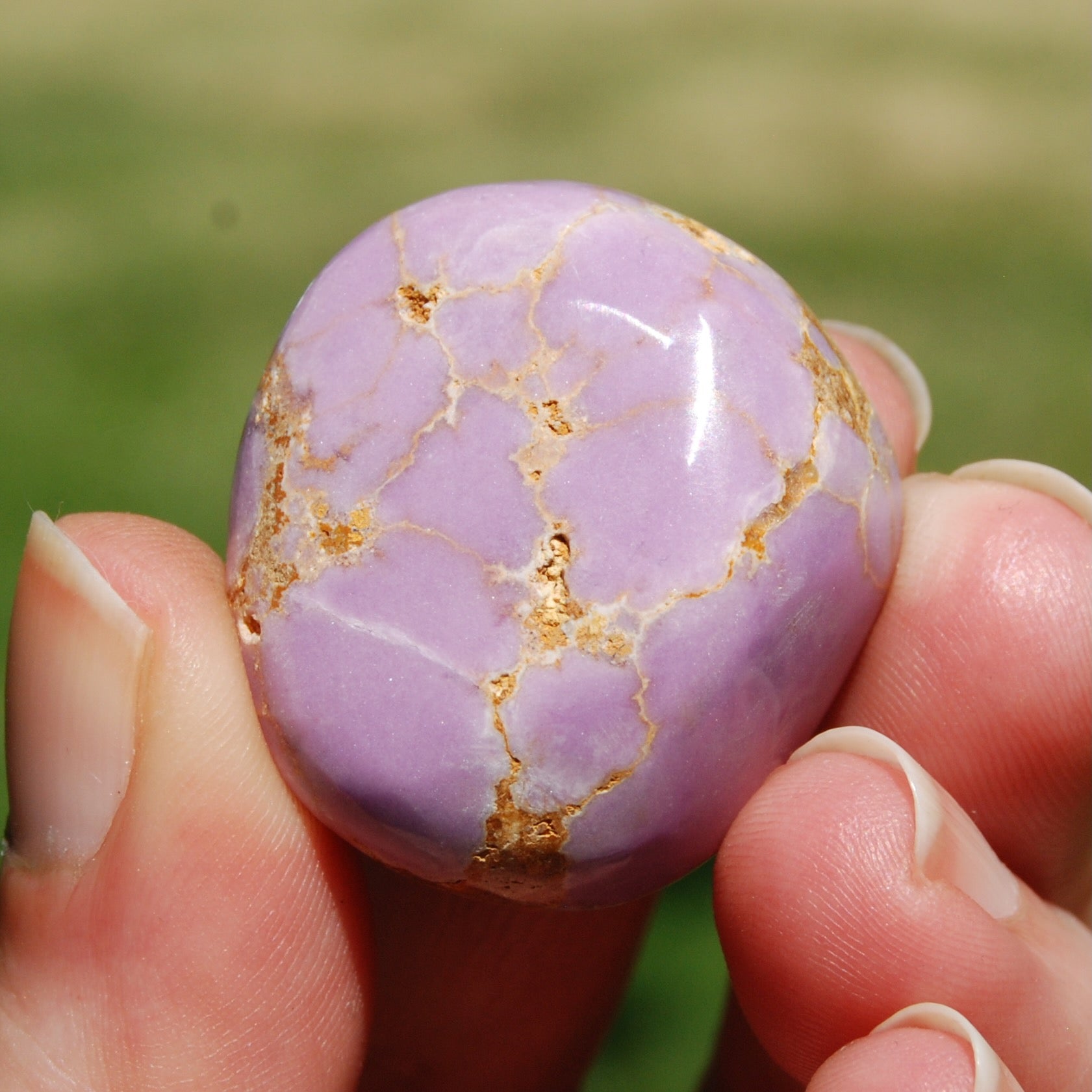 Phosphosiderite Crystal Tumbled Stone, Peru
