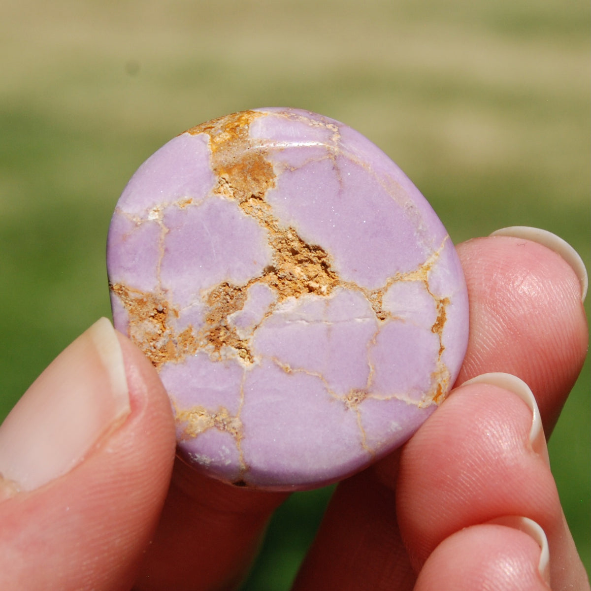 Phosphosiderite Crystal Tumbled Stone, Peru