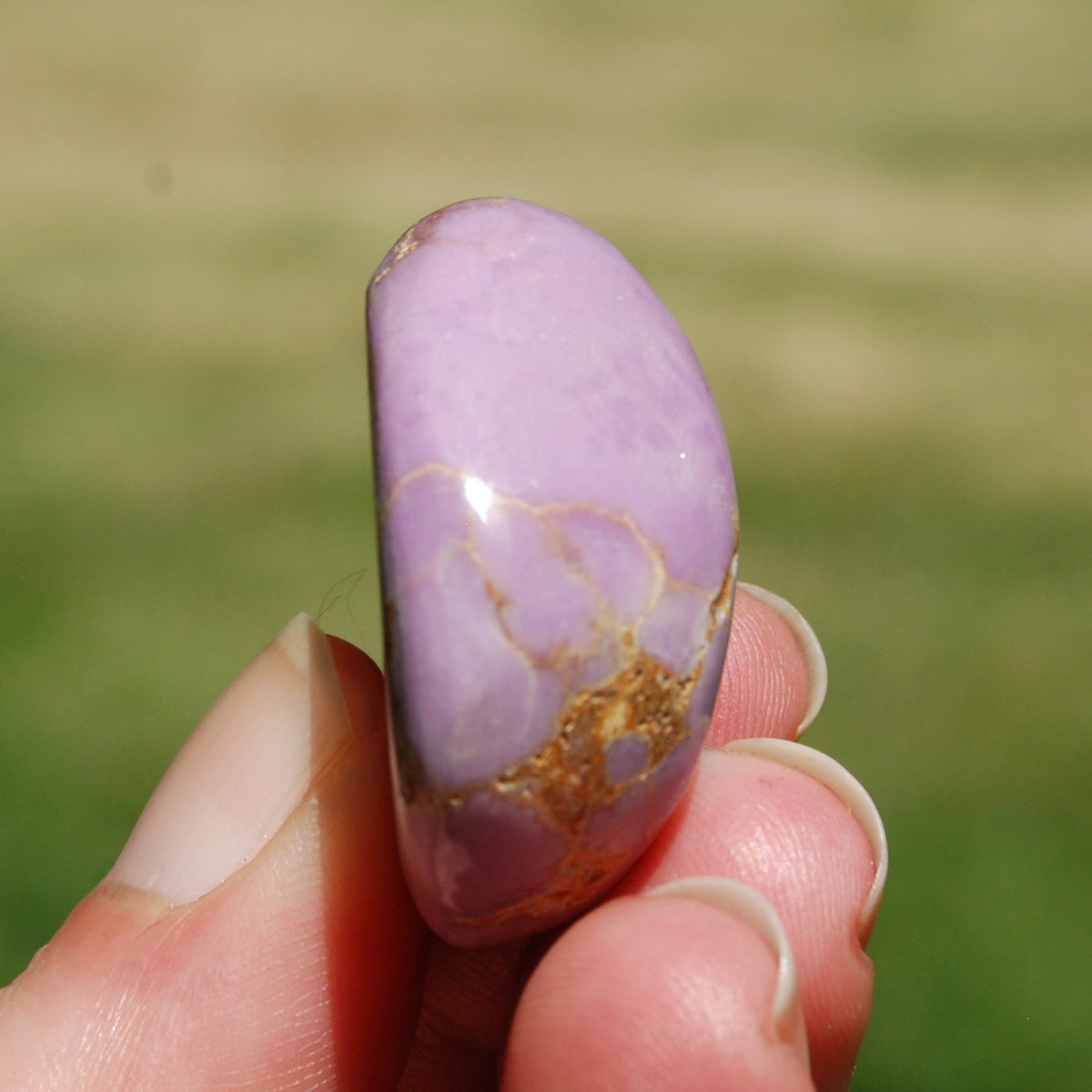 Phosphosiderite Crystal Tumbled Stone, Peru