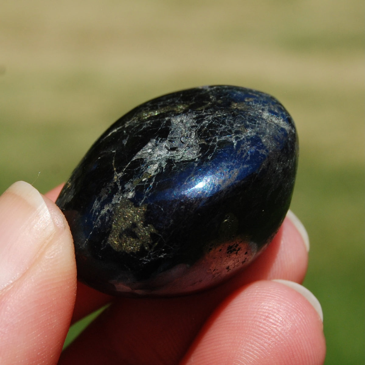Covellite Crystal Tumbled Stone