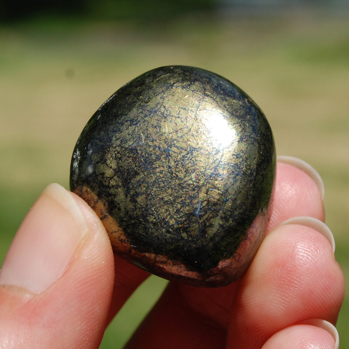 Covellite Crystal Tumbled Stone